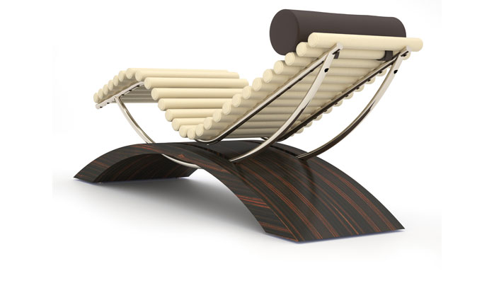 Lotus Bench Macassar Ebony Wood